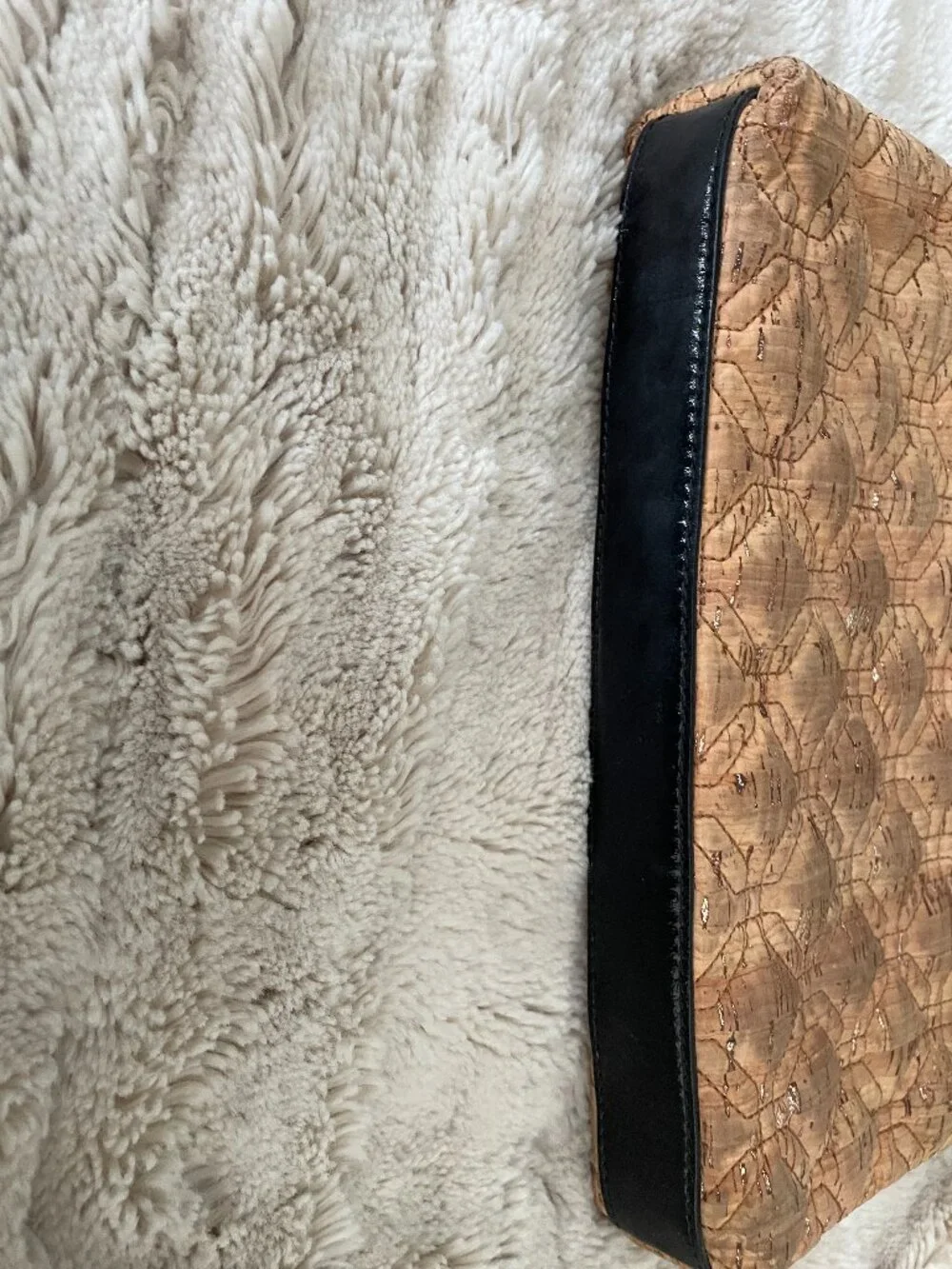 Kate Spade Shoulder Bag-Cork and Black Leather